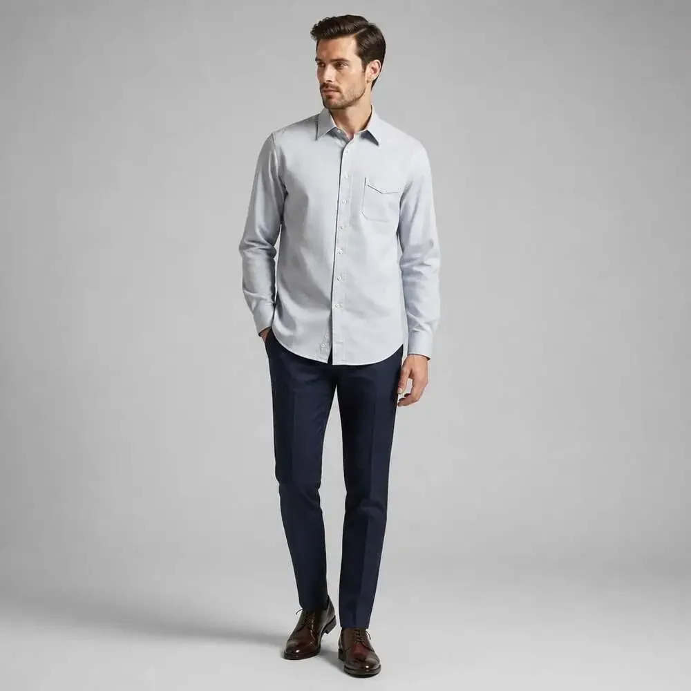 Daniel Cremieux Signature Richard Shirt Men's 16.5/35 Light Blue 100% Cotton - Picture 1 of 12
